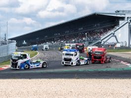 Die Fahrer der Goodyear FIA European Truck Racing Championship lieferten sich packende Duelle. Foto: ADAC Mittelrhein e.V. / Alexander Franz